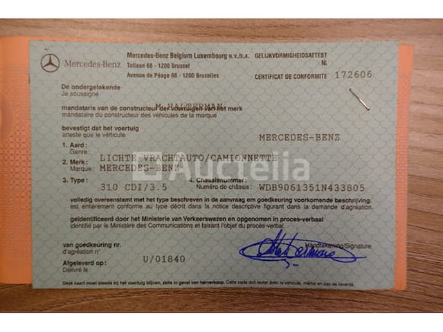 Mercedes-benz sprinter 310 cdi (2010-194,130 km) kantelbus (vin:wdb9061351n433805) - afbeelding 32 van  58