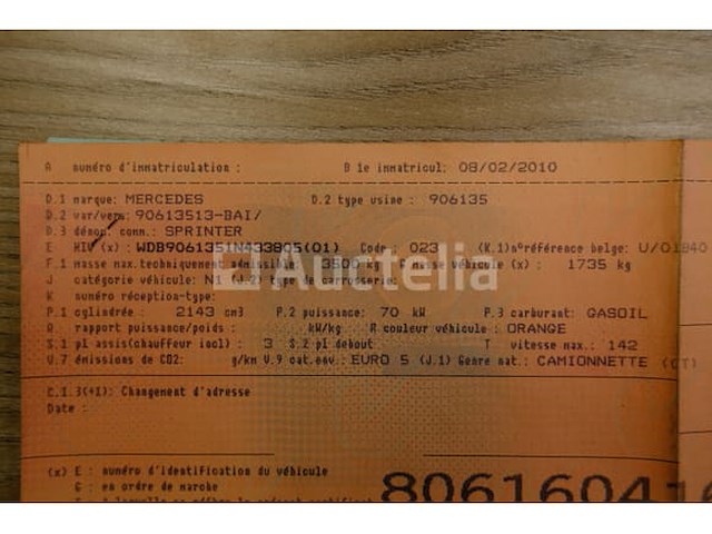 Mercedes-benz sprinter 310 cdi (2010-194,130 km) kantelbus (vin:wdb9061351n433805) - afbeelding 42 van  58