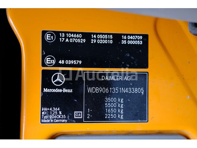 Mercedes-benz sprinter 310 cdi (2010-194,130 km) kantelbus (vin:wdb9061351n433805) - afbeelding 45 van  58