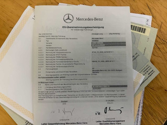Mercedes-benz sprinter 319 cdi v6 sprinter vanw1 bestelwagen - afbeelding 15 van  24