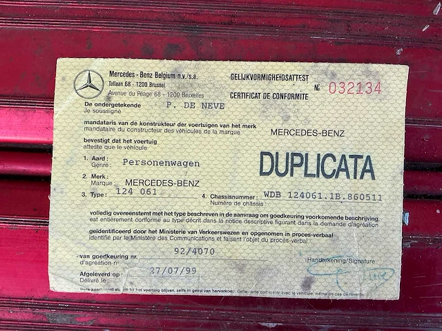 Mercedes cabrio 300 ce 24v oldtimer project - afbeelding 23 van  31