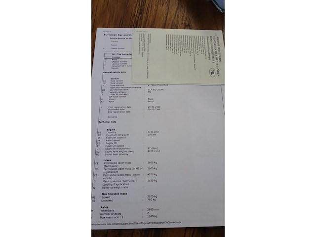 Mercedes cl420, 1998 - afbeelding 14 van  23