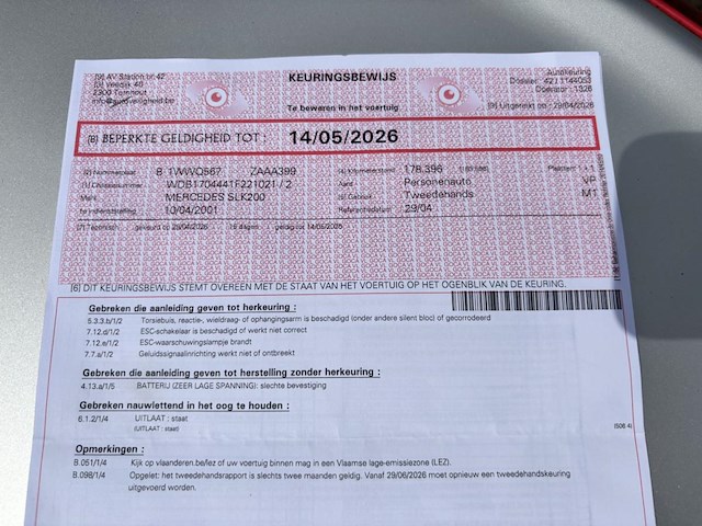 Mercedes slk 200 kompressor, 2001 - afbeelding 31 van  37