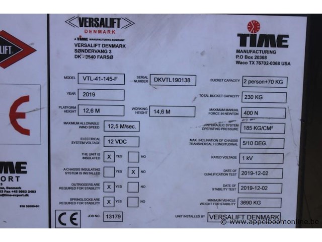 Mercedes sprinter, 1e insch 2020-01-24, 172021km, 120kw, diesel, manueel, mtm 5500kg, tarra 3770kg, laadverm. 1730kg, hoogwerker, wdb9076531p143597, keuring tot 2027-01-30, insch. deel i, coc en identificatieverslag - afbeelding 5 van  21