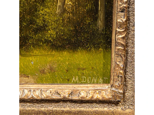 Merchie donat (1833-1886), three small landscapes with figures, oil on panel 13 x 17 cm. (5.12 x 6.69 in.) - afbeelding 2 van  11