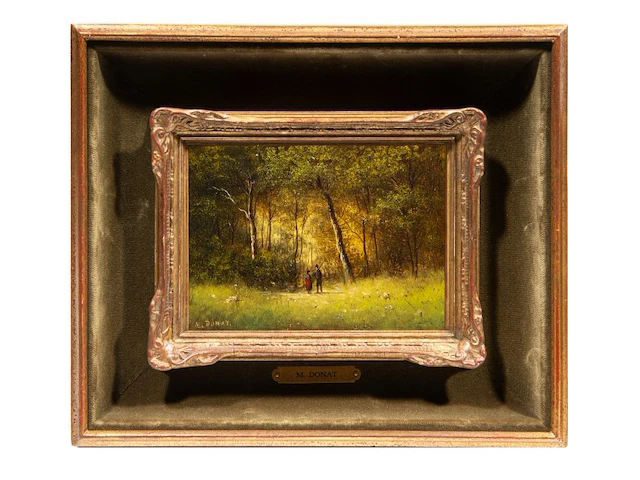 Merchie donat (1833-1886), three small landscapes with figures, oil on panel 13 x 17 cm. (5.12 x 6.69 in.) - afbeelding 6 van  11