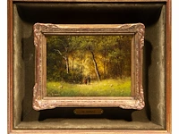 Merchie donat (1833-1886), three small landscapes with figures, oil on panel 13 x 17 cm. (5.12 x 6.69 in.) - afbeelding 6 van  11