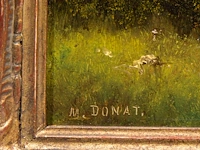 Merchie donat (1833-1886), three small landscapes with figures, oil on panel 13 x 17 cm. (5.12 x 6.69 in.) - afbeelding 11 van  11