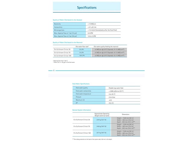 Merck millipore elix 100c gulfstream - various medical equipment - afbeelding 2 van  7