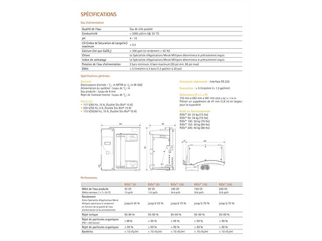 Merck millipore rios 200 - various medical equipment - afbeelding 5 van  12