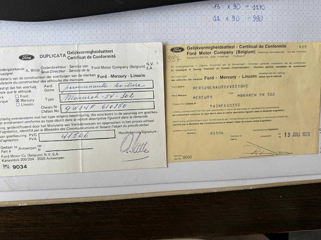 Mercury - monarch - car - 1979 - afbeelding 10 van  10