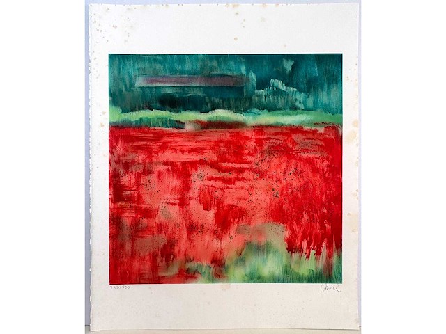 Merel van beeumen - adembenemend rood - litho - afbeelding 4 van  6