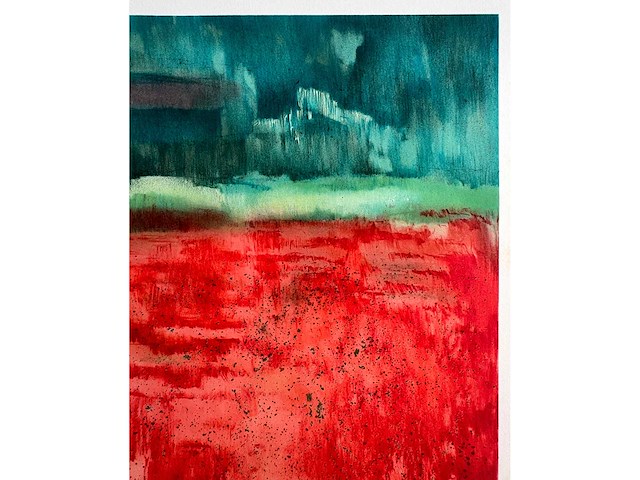 Merel van beeumen - adembenemend rood - litho - afbeelding 2 van  6