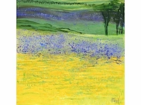 Merel van beeumen - uitbundige lente - olie op doek - 110x110 cm