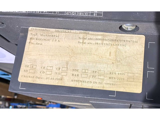 Merlin gerin masterpact nw25 h1 vermogensschakelaar - afbeelding 5 van  5