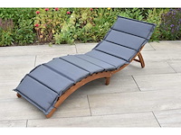 Merxx garden lounge chair "honopu" - acaciahout, grijs kussen inbegrepen - afbeelding 2 van  8