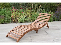 Merxx garden lounge chair "honopu" - acaciahout, grijs kussen inbegrepen - afbeelding 4 van  8