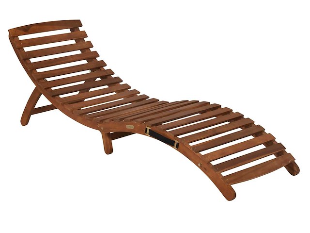 Merxx garden lounge chair "honopu" - acaciahout, grijs kussen inbegrepen - afbeelding 5 van  8