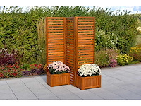 Merxx room divider met 2 plantenbakken - acacia - afbeelding 5 van  7