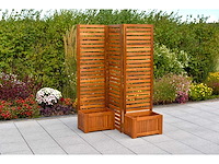 Merxx room divider met 2 plantenbakken - acacia - afbeelding 6 van  7
