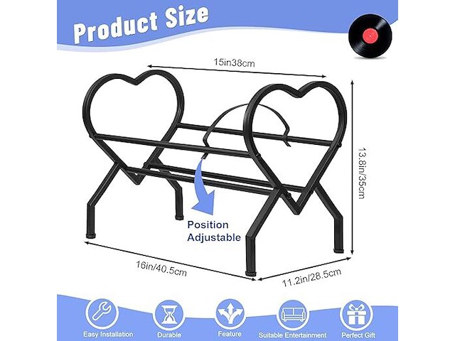 Merysan vinyl record houder - afbeelding 2 van  3