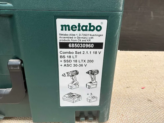Metabo accu gereedschap combo set 2.1.1. 18v - afbeelding 5 van  5