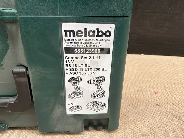 Metabo accu gereedschap combo set 2.1.11 18v - afbeelding 5 van  5