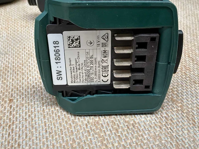 Metabo accu gereedschap combo set 2.1.15 18v - afbeelding 8 van  10