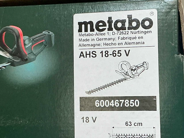 Metabo ahs 18-65v accu heggenschaar - afbeelding 4 van  4