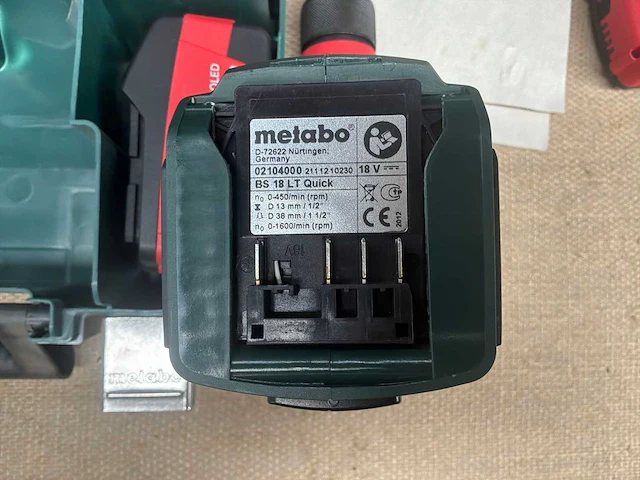 Metabo bs 18 lt quick schroefboormachine - afbeelding 3 van  5