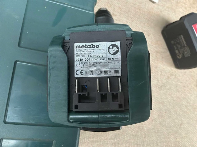 Metabo bs 18 ltx impuls schroefboormachine - afbeelding 5 van  5