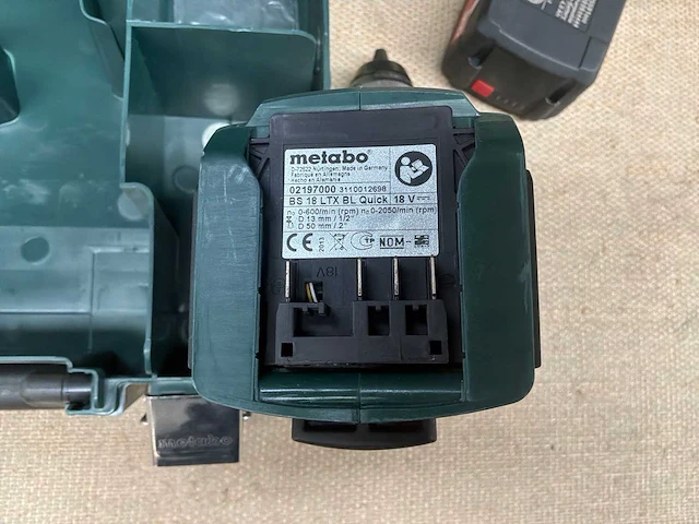 Metabo bs 18 ltx quick schroefboormachine - afbeelding 5 van  5