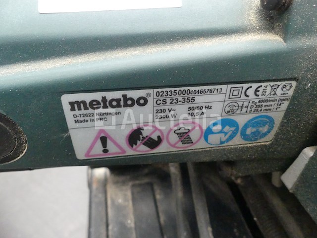 Metabo cs 23-355 draagbare metalen kettingzaag - afbeelding 4 van  4