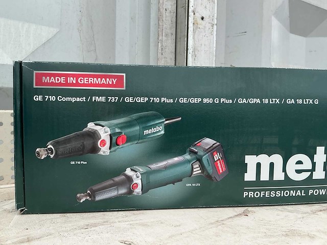 Metabo gpa 18 ltx professionele accu rechte slijpmachine - afbeelding 1 van  2