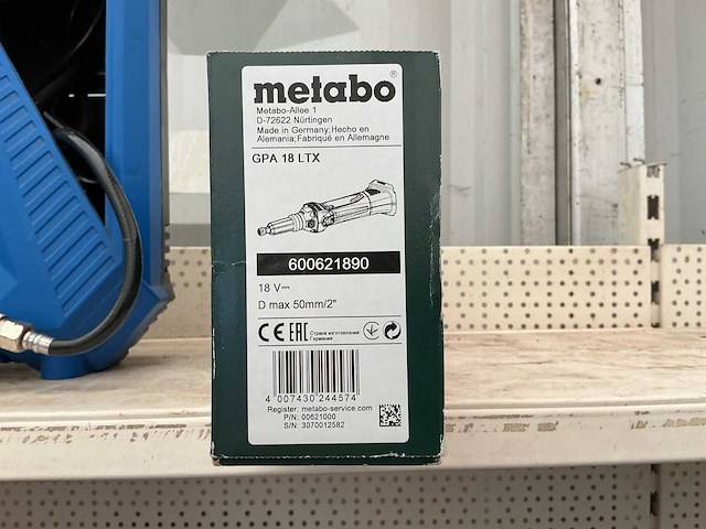 Metabo gpa 18 ltx professionele accu rechte slijpmachine - afbeelding 2 van  2