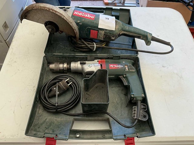 Metabo haakse slijpmachine + boormachine (2x) - afbeelding 1 van  3