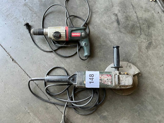 Metabo haakse slijpmachine en metabo klopboormachine type bhe24 - afbeelding 1 van  7