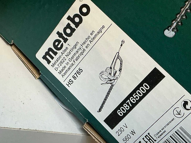 Metabo hs 8765 heggenschaar - afbeelding 3 van  3