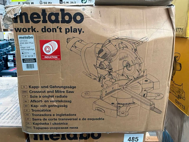 Metabo kgs 254 i plus afkortcirkelzaagmachine - afbeelding 2 van  5