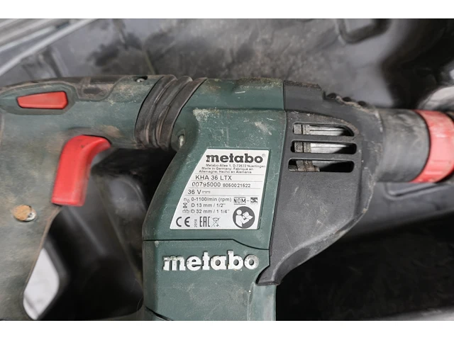 Metabo kha 36 ltx accu-boorhamer met 36v accu - afbeelding 2 van  6