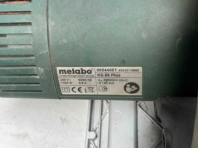 Metabo ks 66 pluq cirkelzaagmachine - afbeelding 4 van  5