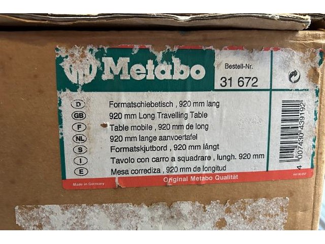 Metabo lange aanvoertafel - afbeelding 6 van  6