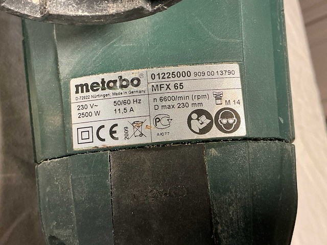 Metabo mfx65 haakse slijpmachine - afbeelding 7 van  7