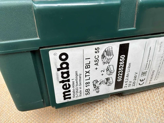 Metabo sb 18 ltx bl i accu boormachine - afbeelding 7 van  7