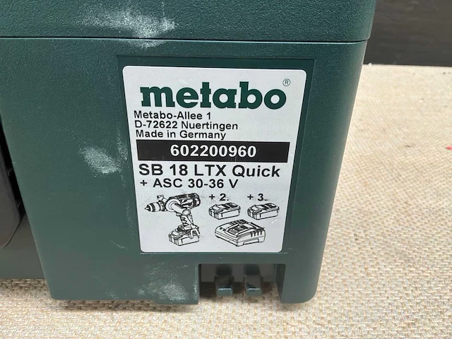 Metabo sb 18 ltx quick schroefboormachine - afbeelding 4 van  6