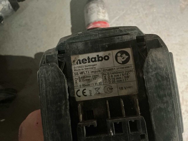 Metabo sb16ltx + ssd18lt schroefmachine - afbeelding 4 van  7