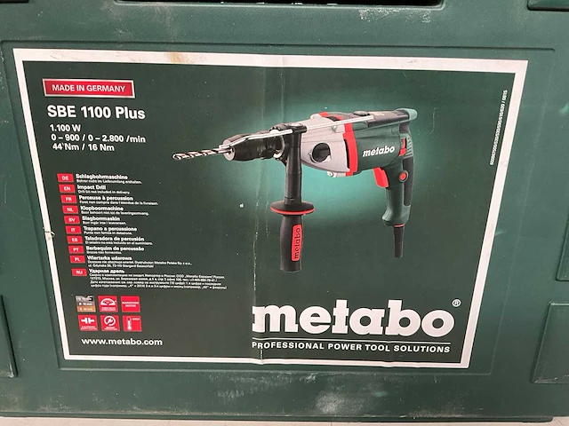 Metabo sbe 1100 plus klopboormachine met koffer - afbeelding 2 van  3
