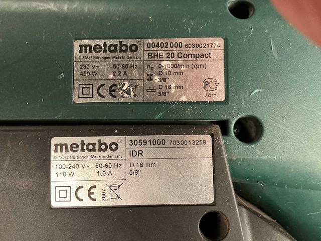 Metabo ste 80 quick + bhe 20 compact decoupeerzaag + boorhamer (2x) - afbeelding 3 van  5