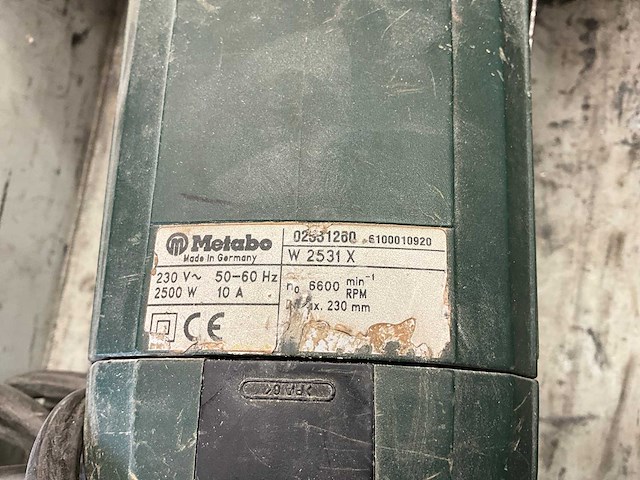Metabo w 2531 x haakse slijpmachine - afbeelding 3 van  4