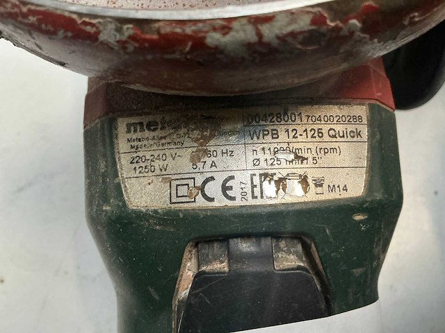 Metabo wpb 12-125 quick haakse slijpmachine (2x) - afbeelding 4 van  5